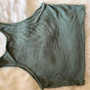 Free People intimately Green Fitted Crop Tank Top
